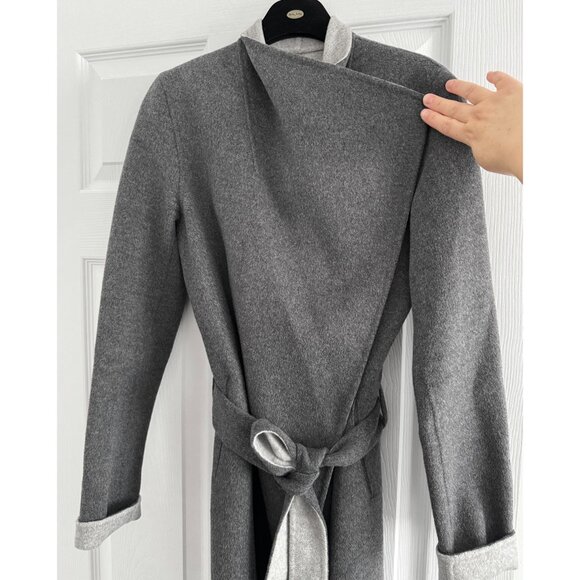 Joseph Grey Doubleface "Lisa Long" Coat, size 34. Fits like a size 2 - Picture 5 of 14